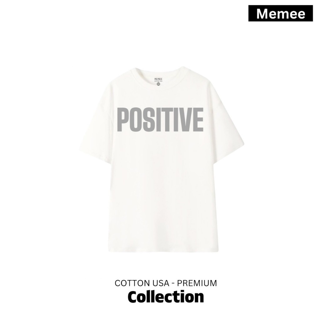 สินค้าใหม่ S-6XL >เสื้อยืดMEMEE ~ COTTON USA ผ้าหนานิ่ม(POSITIVE)