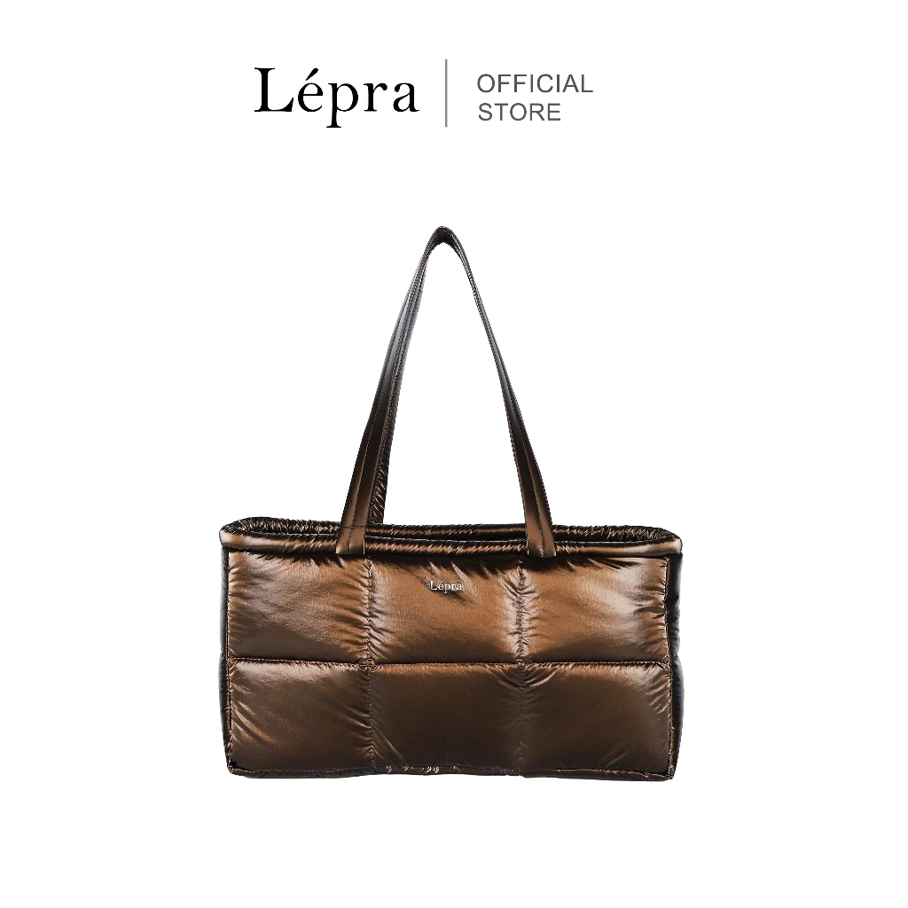 Lépra กระเป๋าสะพายไหล่สำหรับผู้หญิง เรียบง่าย มีสไตล์และมีลวดลาย Bubble puff Bag