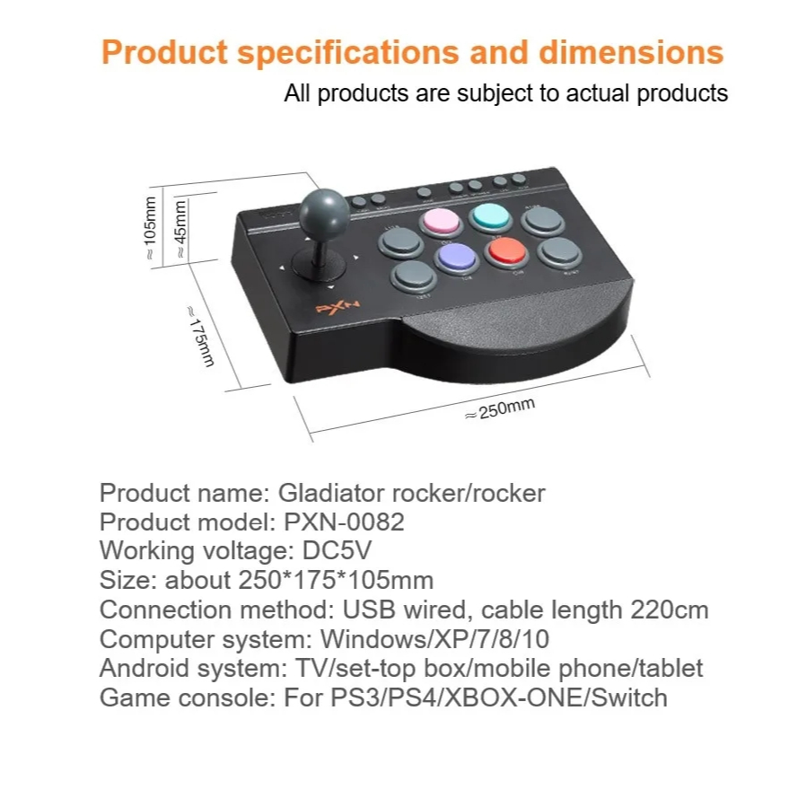 จอยสติ๊ก จอยสติ๊กคอนโซล Controller PXN 0082 USB Rocker PC Android IOS สำหรับ PS3 PS4 Xbox ราคา ถูกที่สุด ดีลบีเคเค แกลเลอรีภาพที่ 9