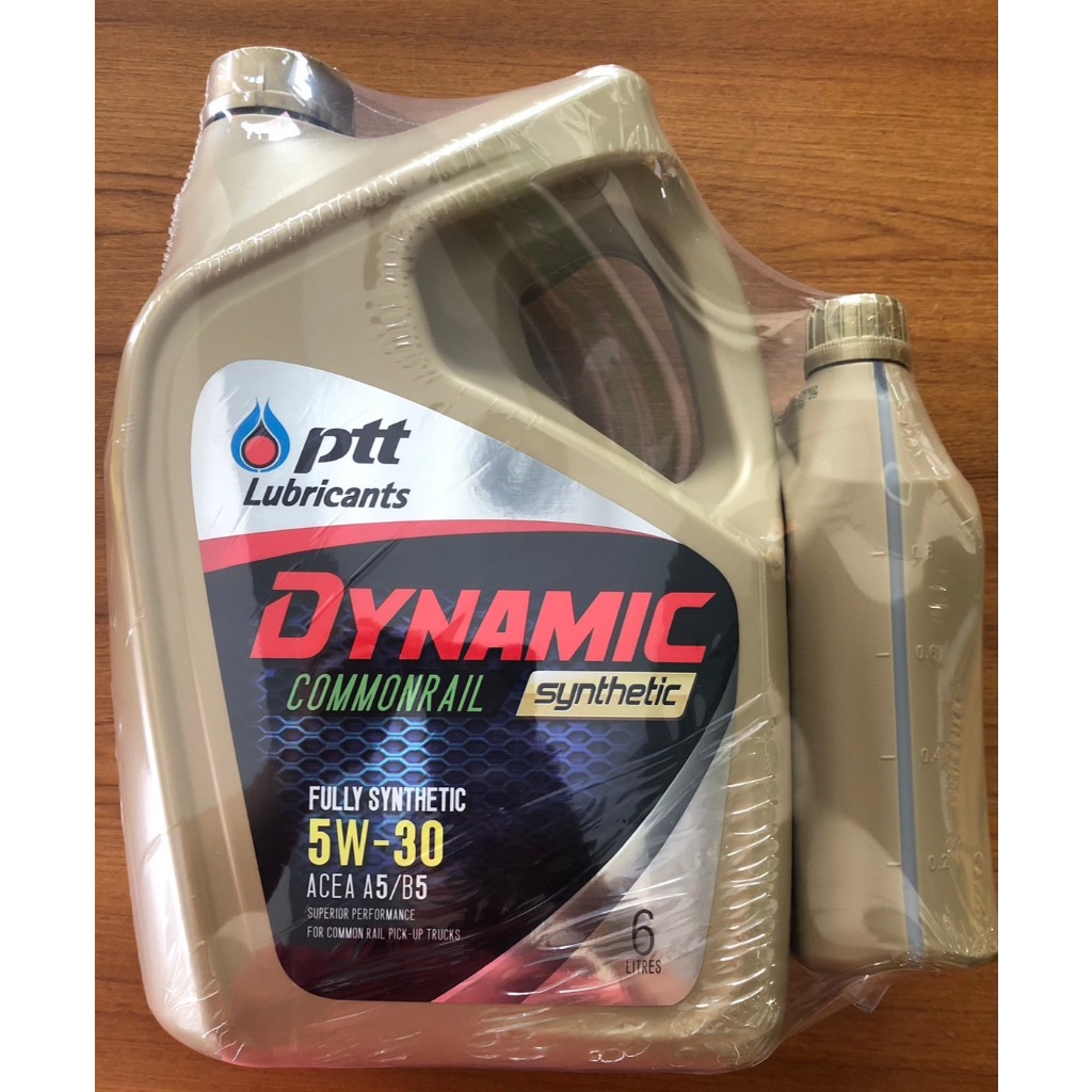 น้ำมันเครื่องดีเซล ไดนามิค คอมมอนเรล ซินเธติค 5w-30 PTT DYNAMIC COMMONRAIL SYNTHETIC 5W-30 6L