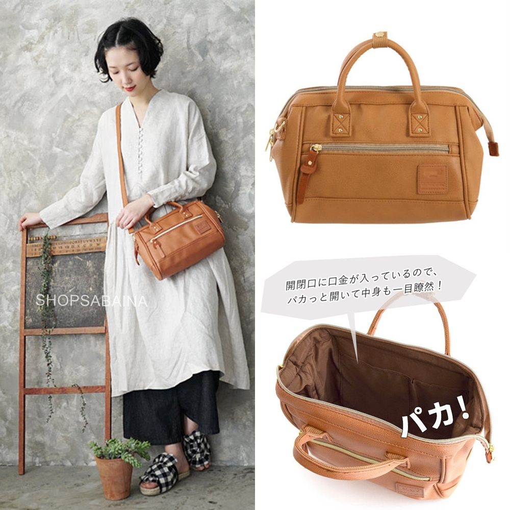 Anello แท้100% ของแท้มีป้ายกันปลอม PU mini boston shoulder bag กระเป๋าสะพายข้าง รุ่นหนังพียู