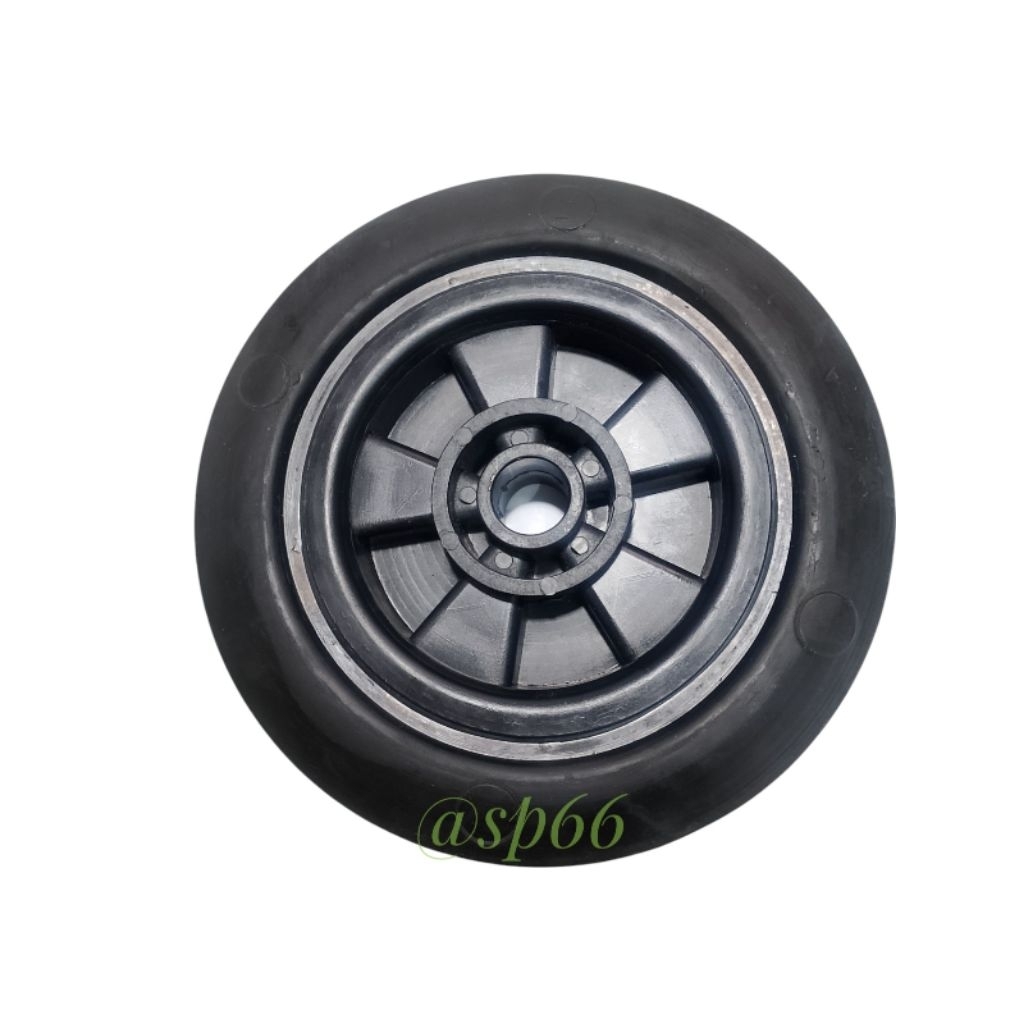 ล้อยางตัน ใส่แผงกั้นจราจร  8 นิ้ว