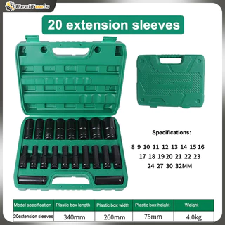 💥จัดส่งที่รวดเร็ว💥20/10 ตัว/ชุด ชุดประแจไฟฟ้า Hex Shank ลูกบล็อกยาว ชุดลูกบล็อกยาว ชุดบล็อก ชุดประแจไฟฟ้า 1/2'' 4หุน