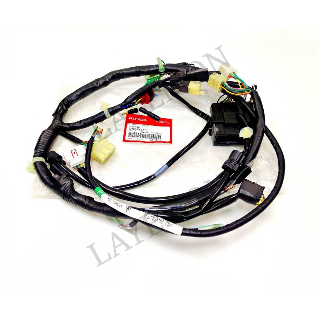 Wave110i ledปี19-20 สายไฟ สายไฟชุดกลาง รุ่นสตาร์ทเท้า สายไฟเมน สายไฟเรือนไมล์ ของแท้ศูนย์ honda 32100-K58 37224-K58