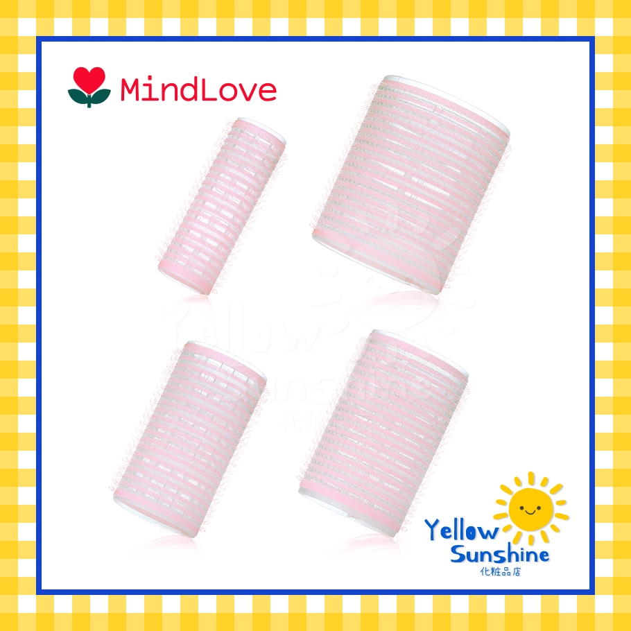 MindLove โรลม้วนผมสไตล์เกาหลีขนาดปกติ แกนพลาสติก สีชมพูนม พาสเทล มีให้เลือก 4 ขนาด โรลยกโคนผม Baby Pink Hair Rollers – โปรปัง