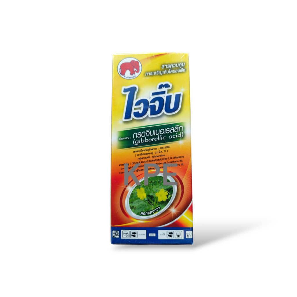 ไวจิ๊บ ขนาด 100 ซีซี (กรดจิบเบอเรลลิก 2% W/V SL) ยายืด ยืดช่อดอก ผล เปลี่ยนเพศดอก เพิ่มการติดผล