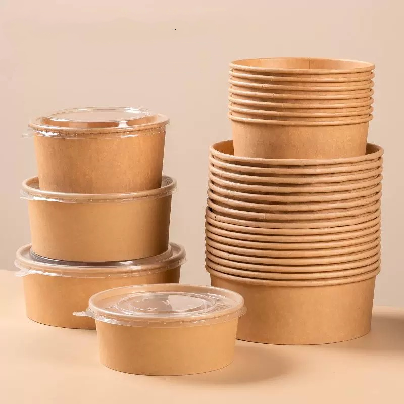 ZX แก้วกระดาษคราฟท์ กระดาษหนาคุณภาพสูง บรรจุ 25 ชุด/กล่อง สเปก 500cc, 750cc, 1000cc และ 1500cc.