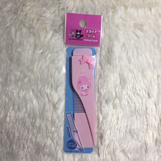 หวีพกพา แปรงหวีผม มายเมโลดี้ คุโรมิ ซานริโอ้ ครบรอบ50ปี Sliding comb Hair brush Mymelody Kuromi