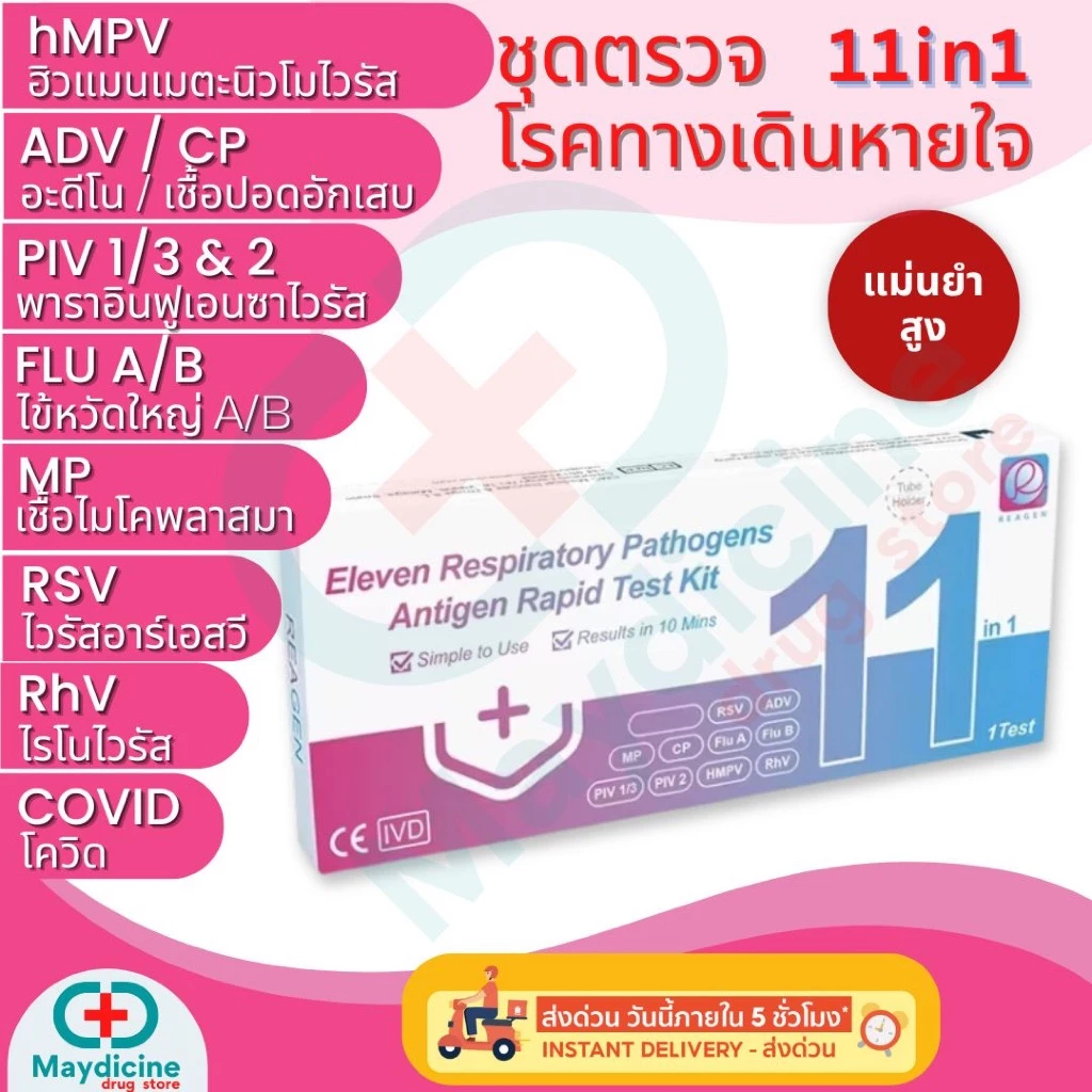 ชุดตรวจไข้หวัดใหญ่ RSV Flu A/B Covid Adeno virus Mycoplasma MP reagen 6in1 thumbnail 4
