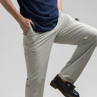 era-won Golf Fabric Cargo Pants มีกระเป๋าข้าง ทรงกระบอกตรง สี Grey cargos
