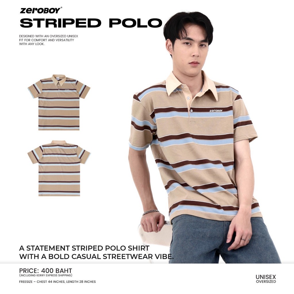 ZEROBOY // Striped Polo 