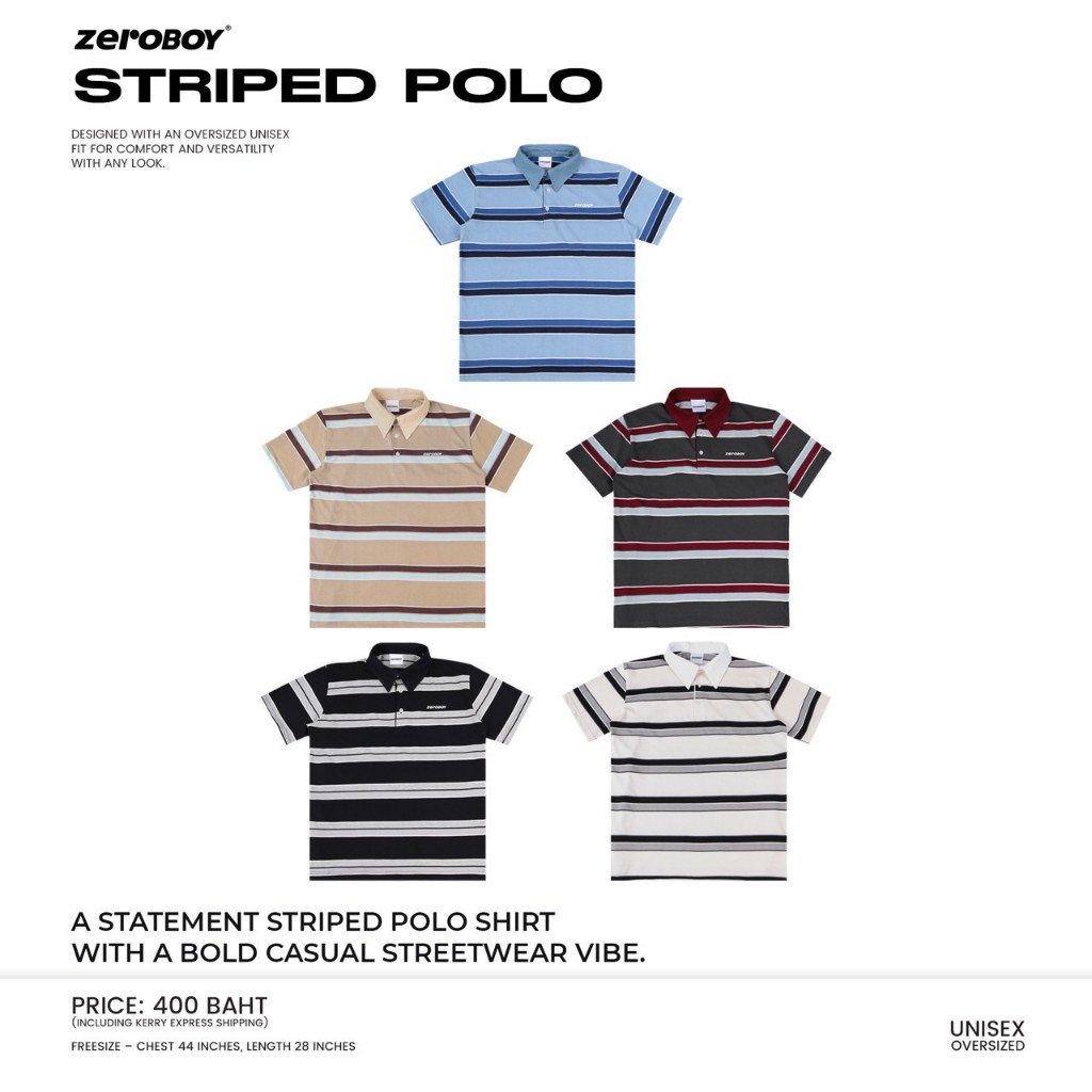 ZEROBOY // Striped Polo 
