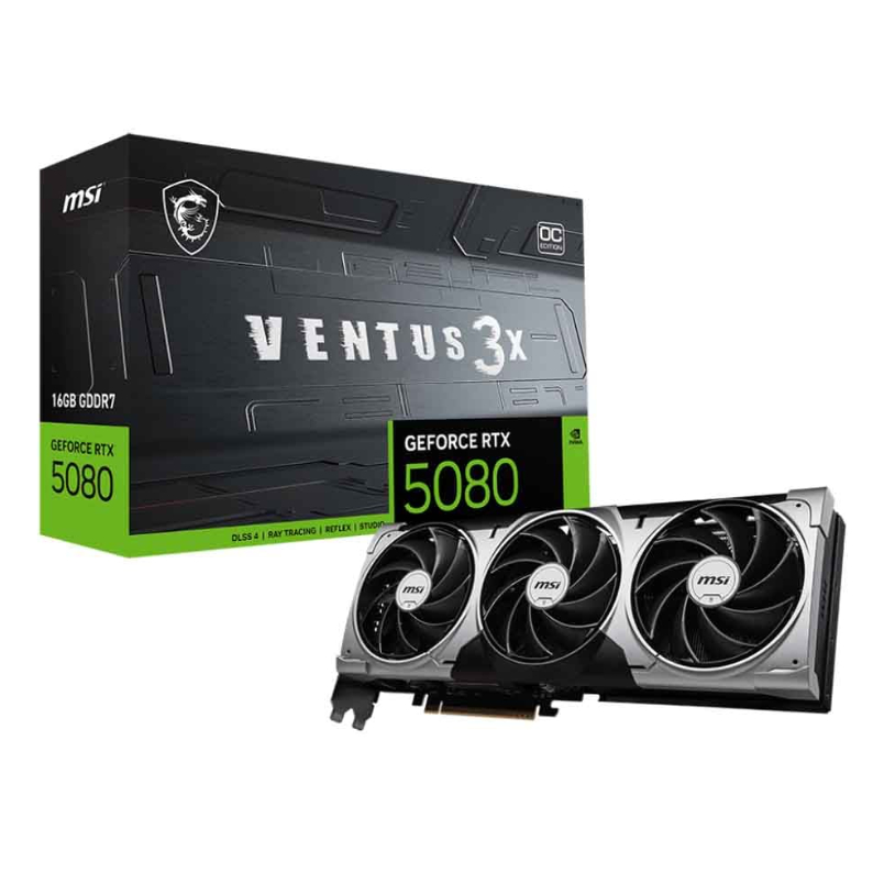 VGA MSI GEFORCE RTX 5080 16G VENTUS 3X OC - 16GB GDDR7