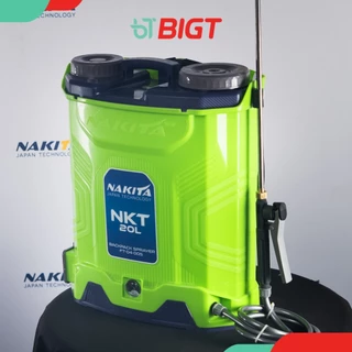 ถังพ่นยาแบตลิเธี่ยม Nakita 16/20ลิตร 9-BARก้านทองเหลือง-แบตใหญ่ แถมฟรี!!หัวพ่น x5หัว ถังพ่นยาไฟฟ้า ถังพ่นยาแบตเตอรี่