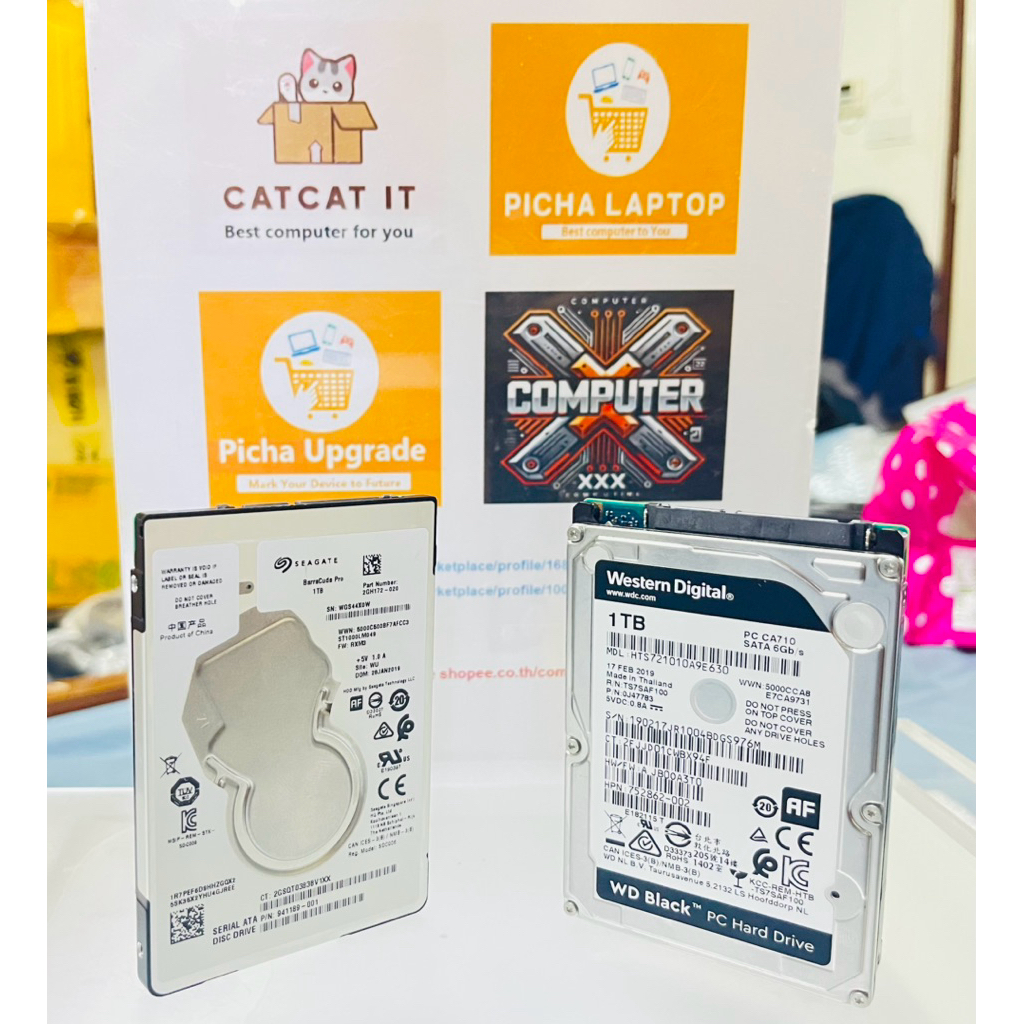 Harddisk 2.5” SATA 1TB 750GB 500GB มือสอง