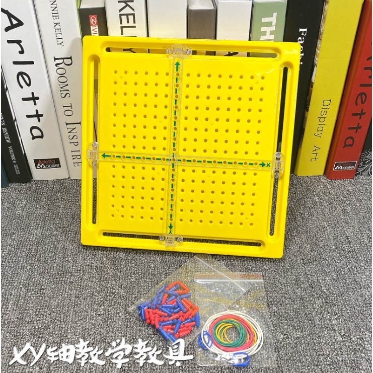 X-Y Coordinate Axis Geoboard : Peg & Nail Quadrant Board พิกัด แกน xy กระดานเรขาคณิต คณิตศาสตร์ - Math