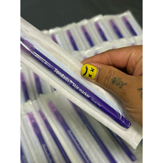 ปากกาเขียนผิว สำหรับงานสัก ลบยาก (สีน้ำเงิน)