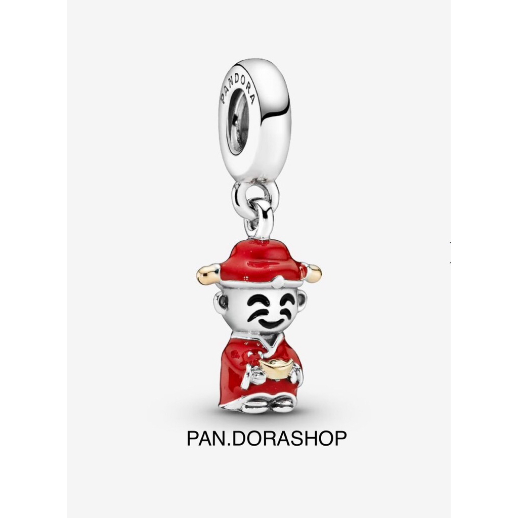 [พร้อมส่ง แท้100%]Chinese god of wealth dangle charm ชาร์มเทพเจ้าโชคลาภ ทอง14k