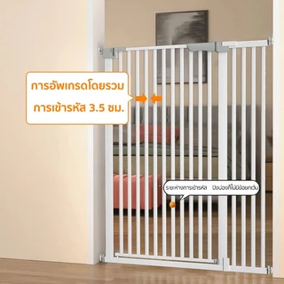 🐱150ซม.รั้วกันแมว ประตูกั้นแมว ประตูแมวไม่ต้องเจาะ กันแมว การเข้ารหัสแบบพิเศษภายในอาคาร ฟรีแท่งเข้ารหัส