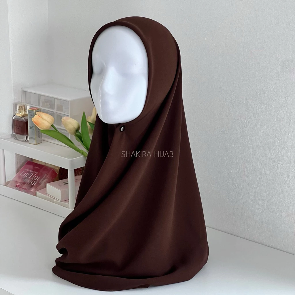 ผ้าคลุมชีฟองสามเหลี่ยมสีพื้น Basic hijab