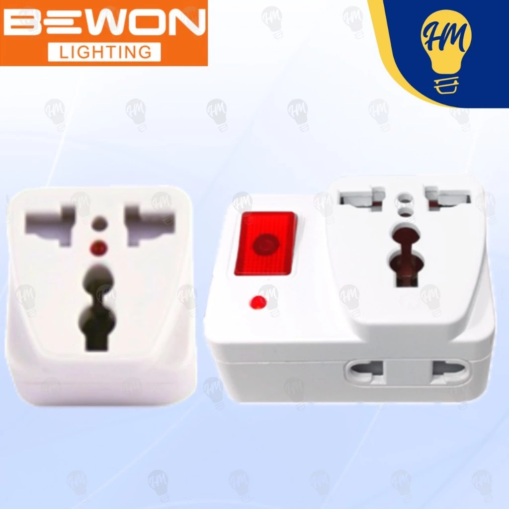 Bewon ปลั๊กแปลง 2 ขา ขาทองเหลือง