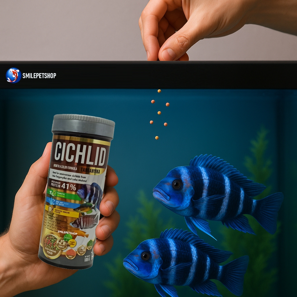 BOOST CICHLID 80-100g.(อาหารปลาหมอสี สูตรเร่งสี เร่งโต รูปที่ 8