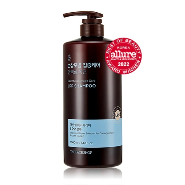 (แชมพูปริมาณ 1 ลิตร) THE FACE SHOP ESSENTIAL DAMAGE CARE LPP SHAMPOO