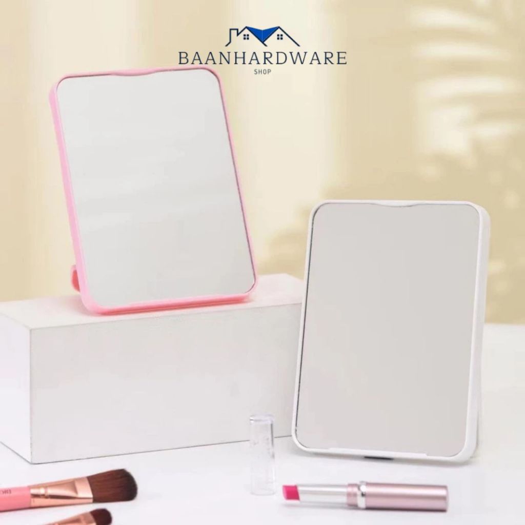 BAANHARDWARE กระจกตั้งโต๊ะ มีให้เลือก 3 สี แบบพกพา แบบพับเก็บได้ เรียบง่ายและทันสมัย แข็งแรงทนทาน ER-U042