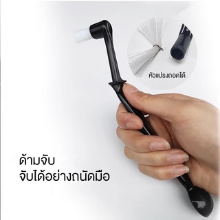 แปรงล้างหัวชงกาแฟ แปรงล้างหัวชง แปรงล้างเครื่องชงกาแฟ แปรงล้างเครื่องกาแฟ แปรงขัดหัวชงกาแฟ แปรงขัดกาแฟ 2in1 ขนไนลอน