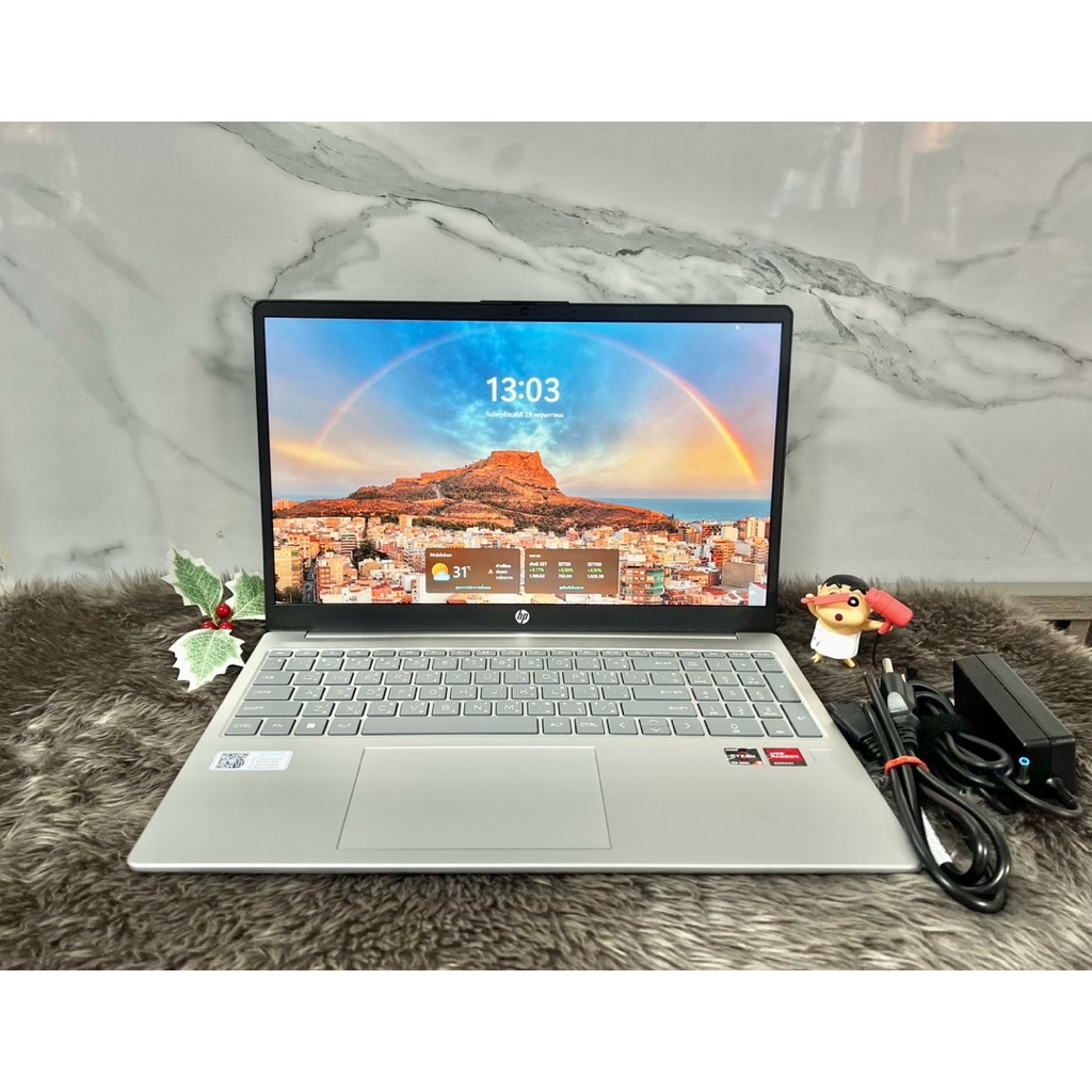 โน้ตบุ๊ค HP 15-FC0285AU สี Natural silver