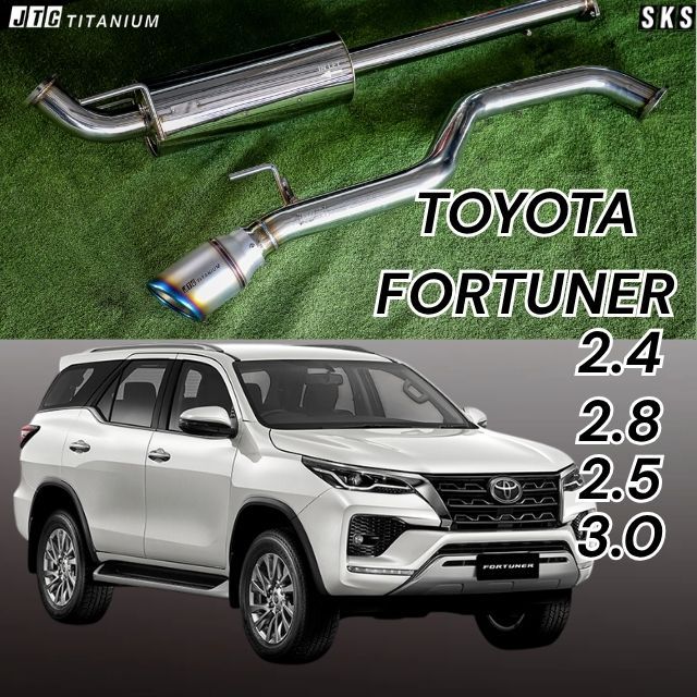 ชุดท่อสูตรพลังเงียบ 2ชิ้น TOYOTA FORTUNER - JTC TITANIUM