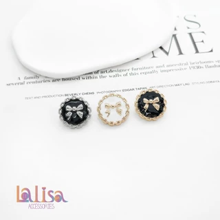 กระดุมลายโบว์ สำหรับเสื้อสูท โค้ทแฟชั่น อุปกรณ์ตกแต่งเสื้อผ้า alloy button 17.5mm /20mm/23mm JL81632