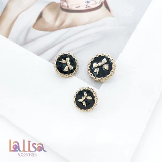 กระดุมลายโบว์ สำหรับเสื้อสูท โค้ทแฟชั่น อุปกรณ์ตกแต่งเสื้อผ้า alloy button 17.5mm /20mm/23mm JL81632