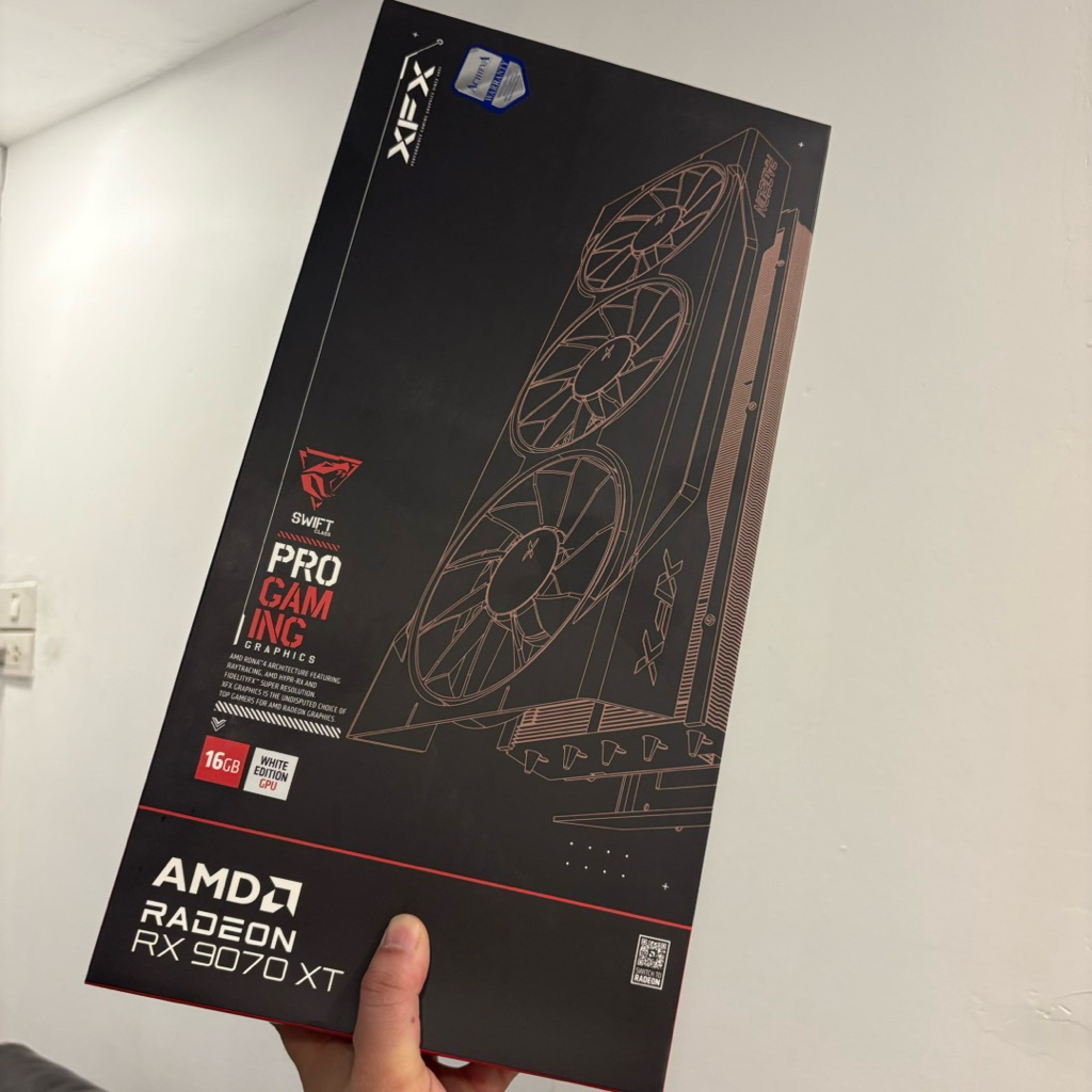 RX 9070 XT 16GB XFX สีขาว ของใหม่ ประกันเริ่ม 6/68