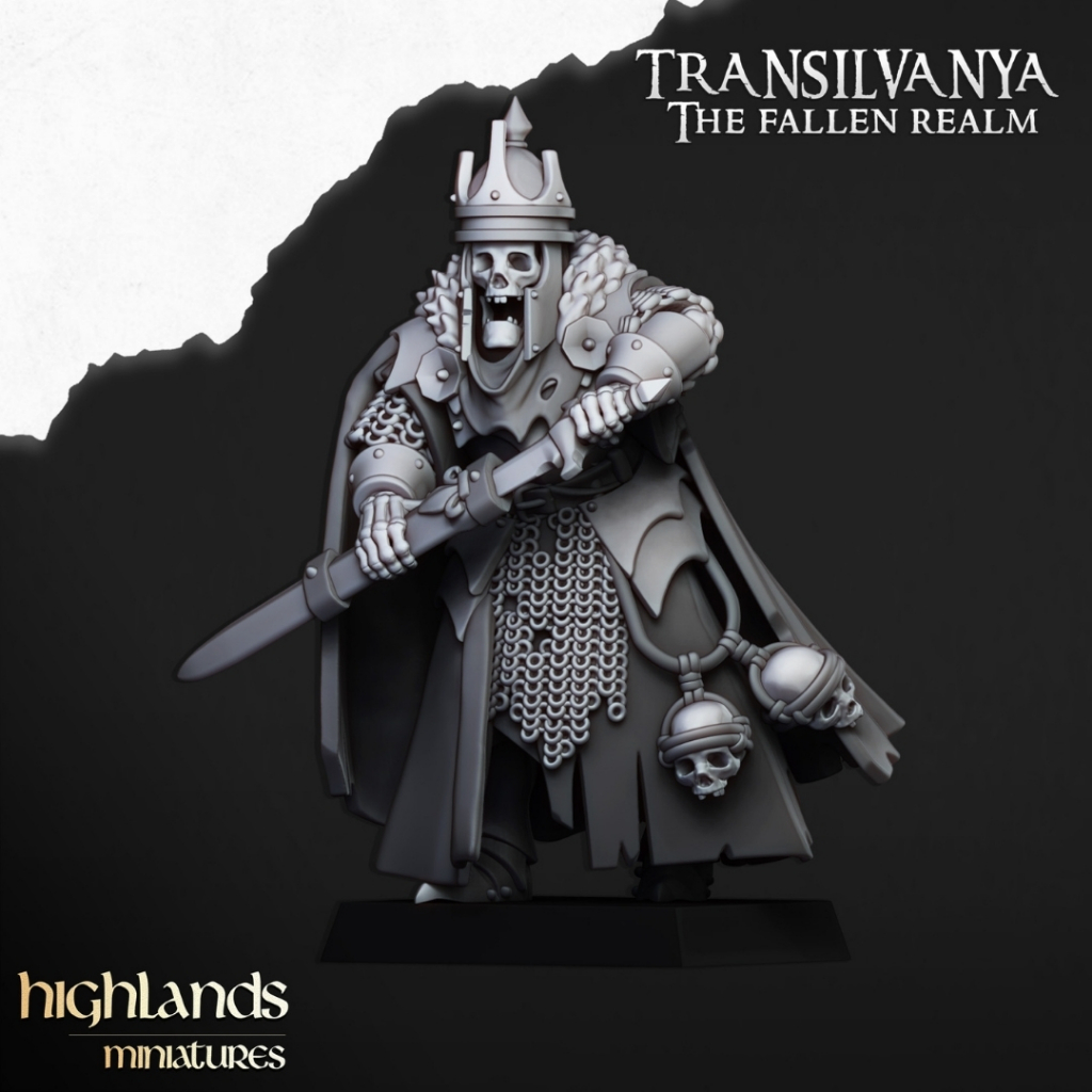 Skeletal Lord - Transilvanya - Undead Skeleton / 32mm scale 3D printed miniature HLM
