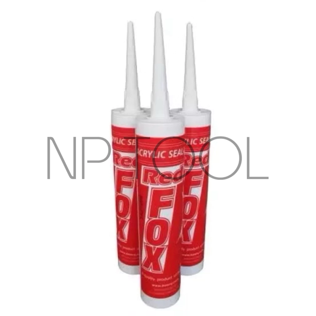 NP-141 กาวซิลิโคน อคีลิค อคิลิค (Acrylic Sealant) Redfox ยาเเนวกระเบื้อง อุดรอยเเตกผนัง ขนาด 430 กรัม ใหญ่