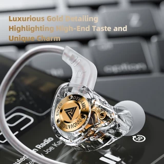 QKZ ENZO หูฟังอินเอียร์ In ear Hi-Res Audio เบสหนักแน่น Aux3.5 พร้อมไมโครโฟน สายยาว 1.25m ของแท้