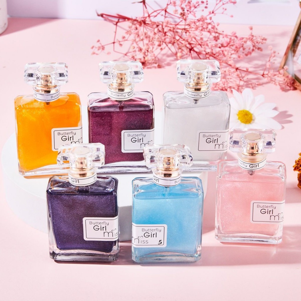 น้ำหอม Butterfly Girl มีกลิตเตอร์วิ้งๆ มีหลายกลิ่น หอมมาก 50ml