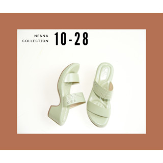 รองเท้าผู้หญิงเเบบเเตะสวมส้นสูงปานกลาง No. 10-28  NE&NA Coll…