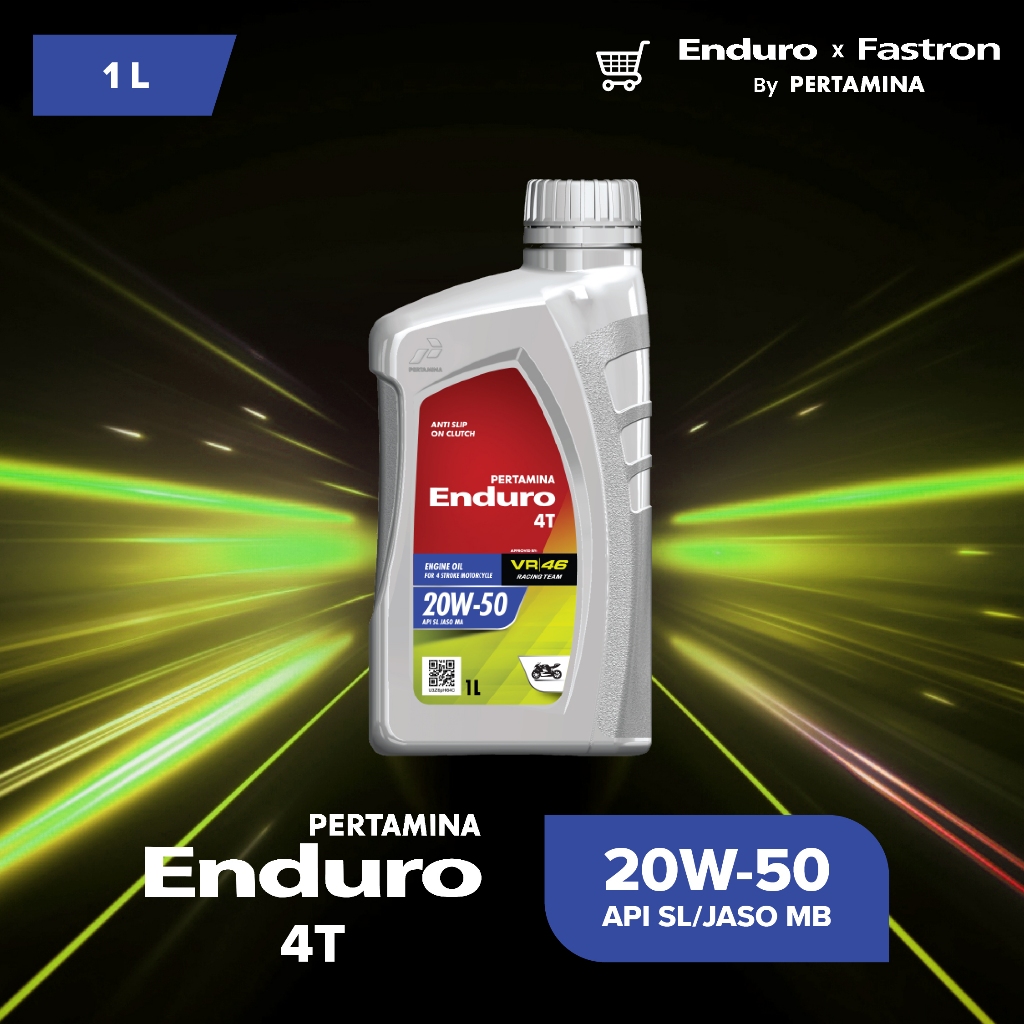 ENDURO 4T 20W-50 API SL JASO MB ขนาด 1L น้ำมันเครื่องรถจักรยานยนต์ 4 จังหวะ