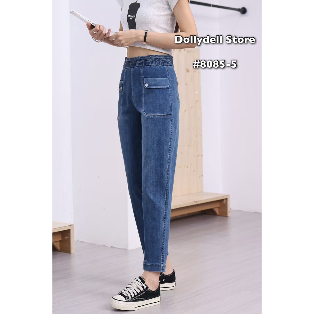กางเกงยีนส์ขายาวDolly รุ่น#8085-5 มี2สี เอวยางยืด เนื้อผ้ายืดได้คุณภาพดีใส่สบายทรงสวย - รูปที่ 2