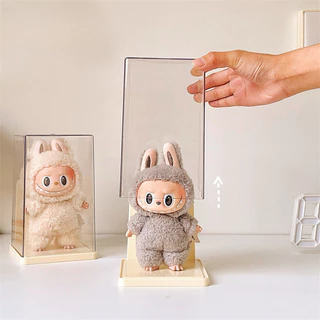 Dear Home Labubu กล่องแสดงสินค้า กล่องเก็บตุ๊กตาแขวน ชั้นวางโมเดล อคริลิค ตู้โชว์ตุ๊กตา หมุนได้ 360°