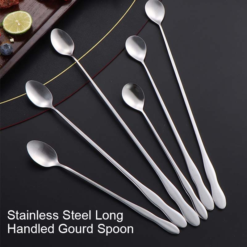 ช้อนคนด้ามยาว สแตนเลส ช้อนชงกาแฟ 26cm/32cm stainless steel stirring spoon