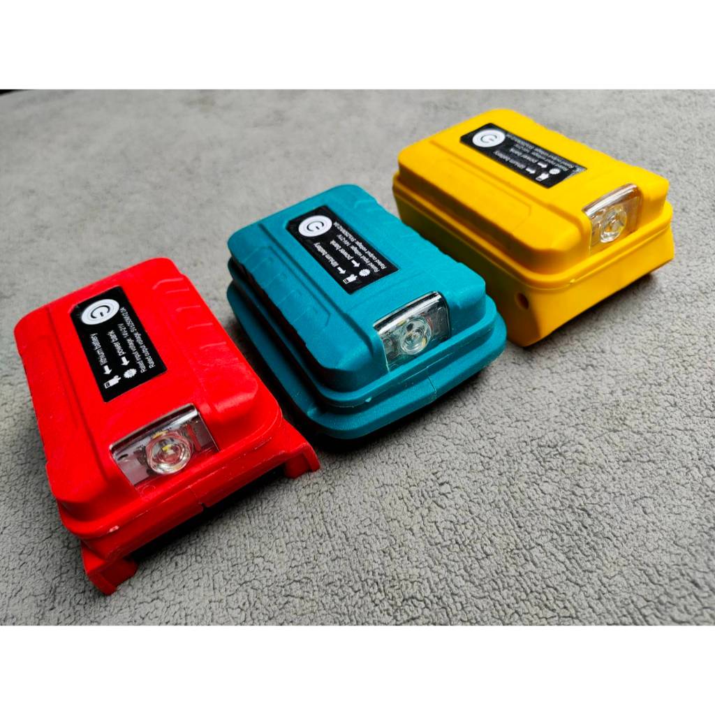 อแดปเตอร์ชาร์จ USB  สําหรับ MAKITA/DEWALT/Milwaukee 18-21V พร้อมไฟ LED Power Bank เครื่องชาร์จโทรศัพท์ พร้อมส่งทันที