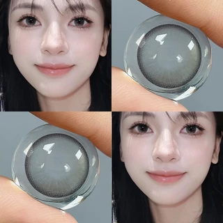MIDROO[-1.00°~-8.00°]คอนแทคเลนส์บิ๊กอาย สีกาแฟนมเกาลั Bean Natural bule ขนาดมินิ -14.2mm cod