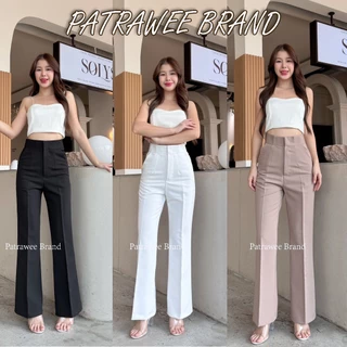 พร้อมส่ง P43 กางเกงขาม้า กางเกงขาม้าน้อย หรือขาม้าเล็ก S-XL งานตะขอดีเทลซิปหน้า แต่งกระเป๋า 2 ข้าง