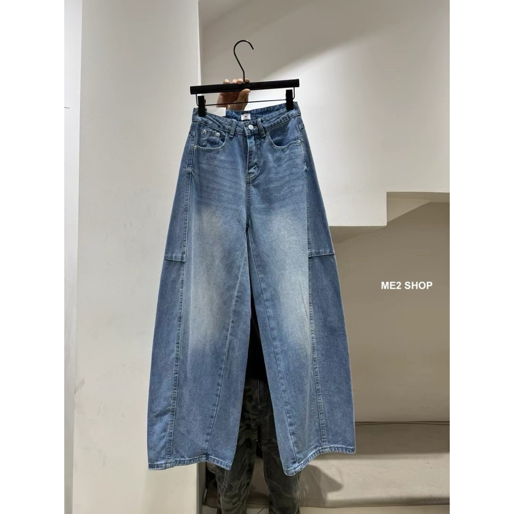 📌ทักก่อนสั่ง📌 กางเกงยีนส์ S-XL ทรงBuggy แต่งสีเฟด Me2