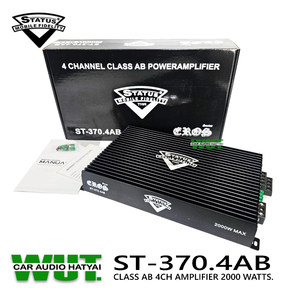 STATUS เพาเวอร์แอมป์ คลาสเอบี ขับลำโพงเสียงกลางแหลม CLASS AB 4 Channel 2000Watts. Status ST-370.4AB