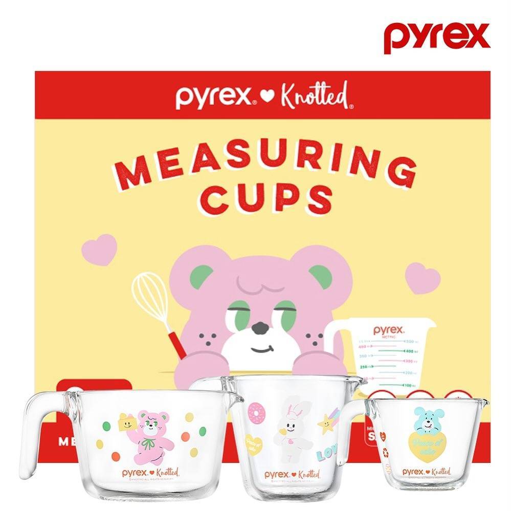 [KOREA] Pyrex x Knotted ชุดถ้วยตวงแก้ว