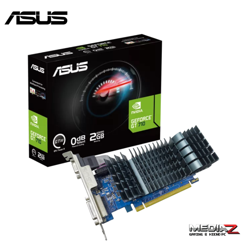 ส่งด่วน+โค้ด ASUS GT 710 2GB GDDR5 Low Profile ใหม่ ประกัน3ปี Nvidia GeForce EVO 3จอ hdmi vga dvi